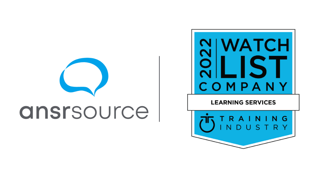 ansrsource Recognized as a 2022 Training Industry Learning Services Watch List Company